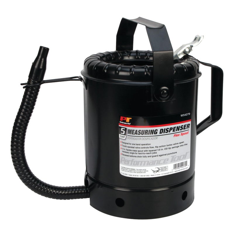 Performance Tool W54279 5-Quart Flex-Spout Measuring Dispenser Black - Image 2
